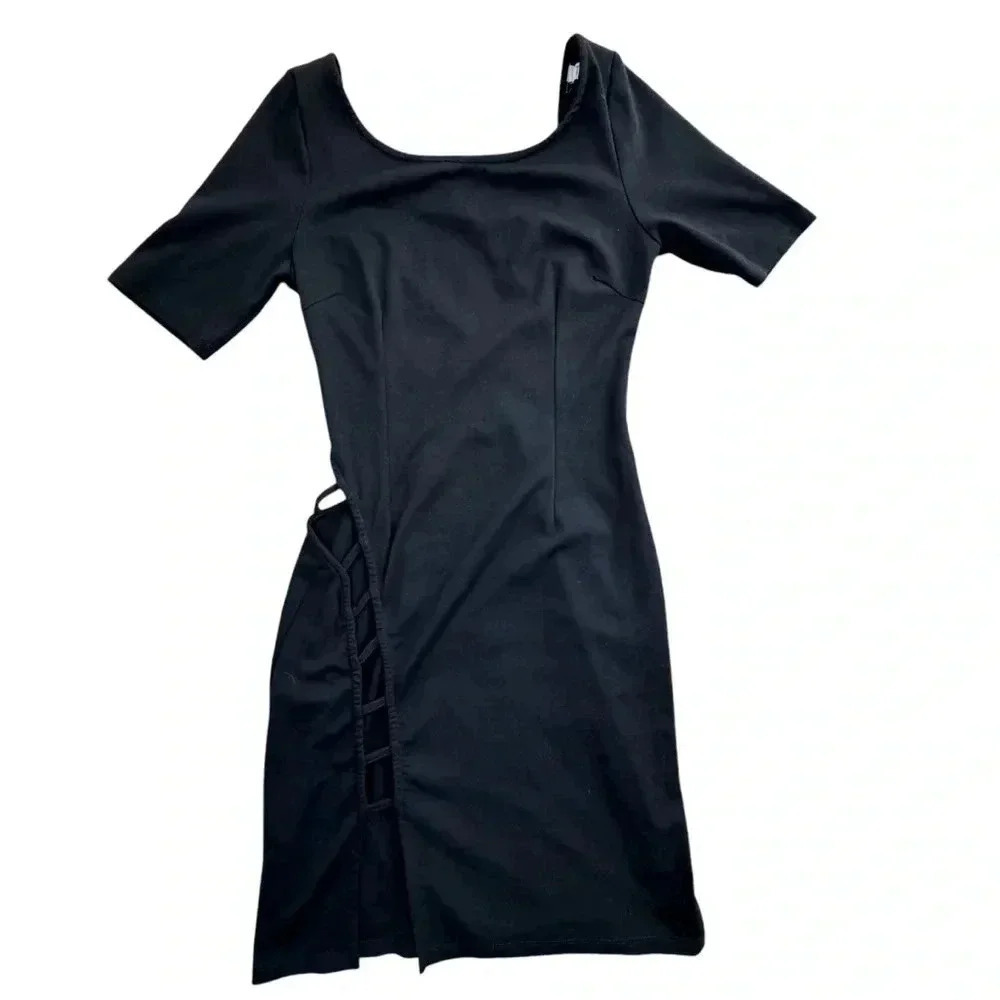 Tobi Black Bodycon Mini Open Cut Side and Back Dress Nightout Summer Small